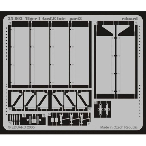 Eduard 35802 1/35 Ölçek, Tiger I Ausf.E Late For Afv 3579