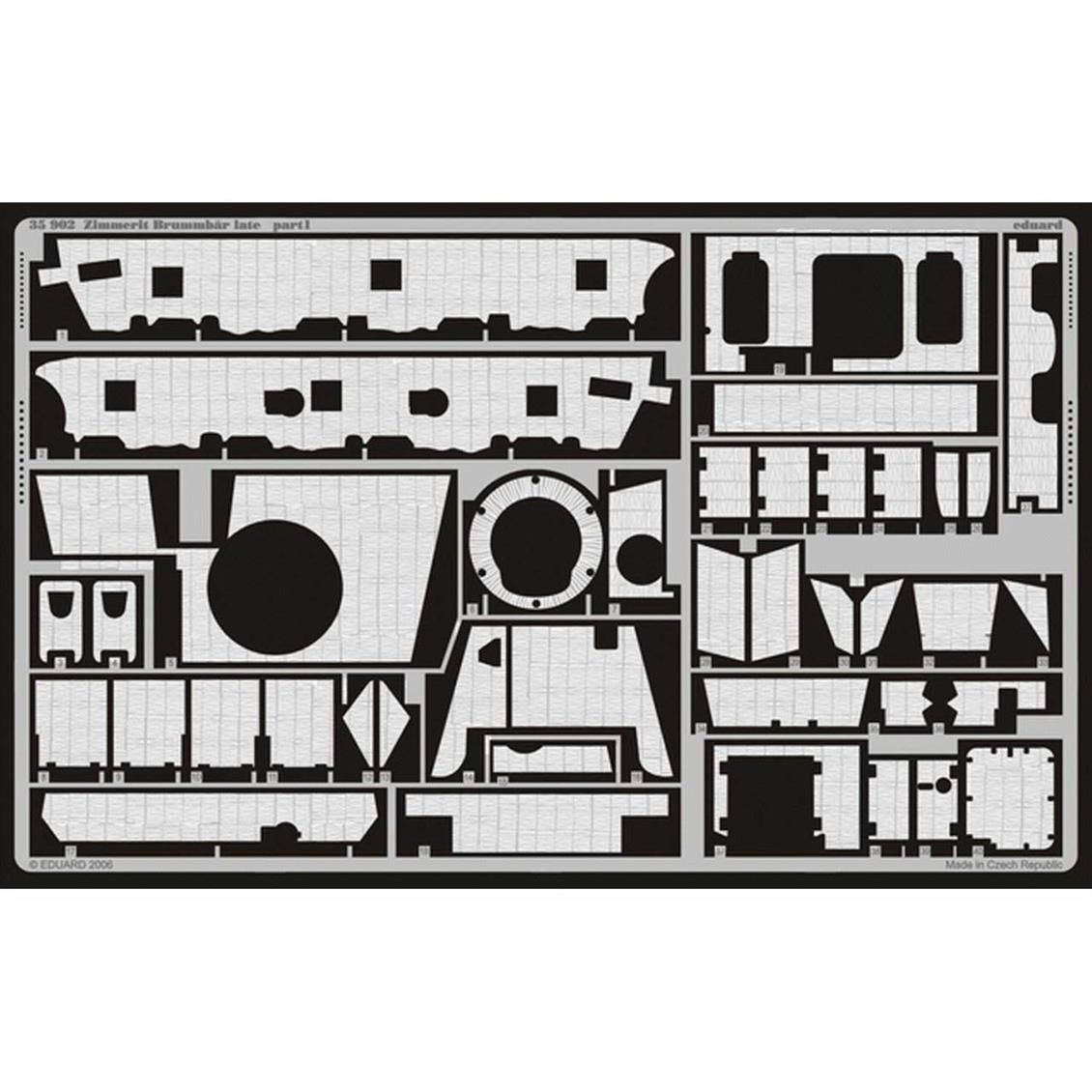 Eduard 35902 1/35 Ölçek, Zimmerit Brummbär Late For Drago