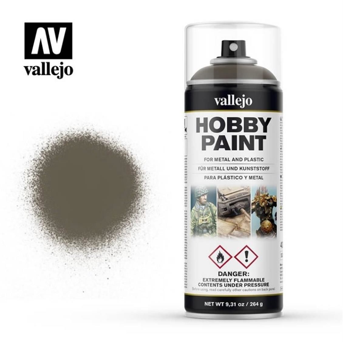 Vallejo 28005 400 ml. US Olive Drab, Sprey Model Boyası