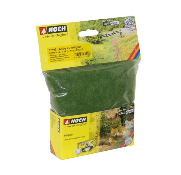 Noch 7102 Yabani Otlar, Açık Yeşil, 6 mm, 50 Gram Diorama Malzemesi