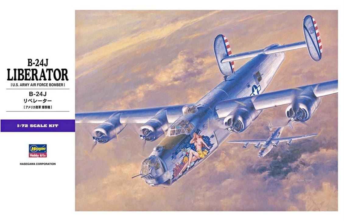 Hasegawa E29 1559 1/72 Ölçek, B-24J Liberator, Savaş Uçağı, Plastik Model kiti