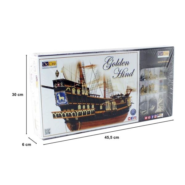 Occre 12003 1/85 Ölçek, Golden Hint Yelkenli Tekne Ahşap Model Kiti