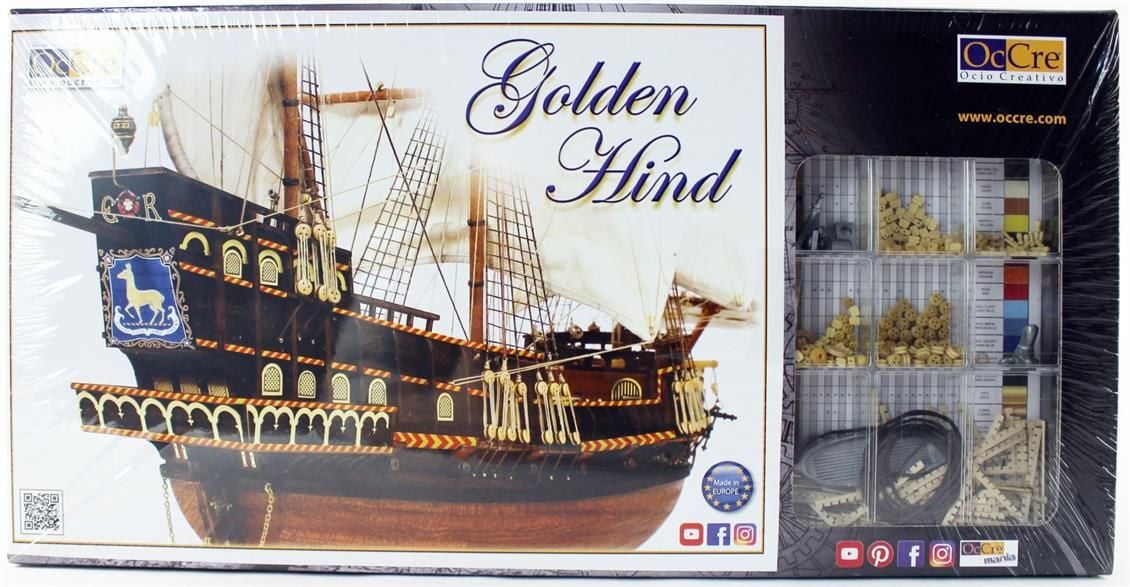 Occre 12003 1/85 Ölçek, Golden Hint Yelkenli Tekne Ahşap Model Kiti