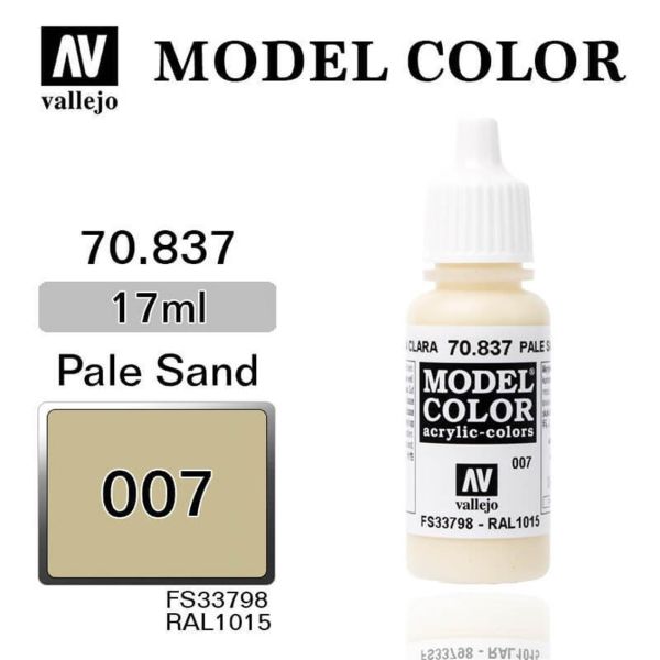 Vallejo 70837 17 ml. (7) Pale Sand-Matt, Model Color Serisi Model Boyası