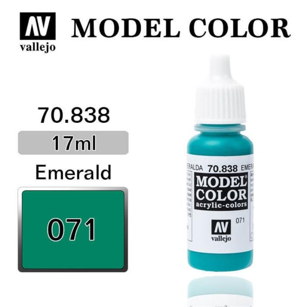 Vallejo 70838 17 ml. (71) Emerald-Matt, Model Color Serisi Model Boyası