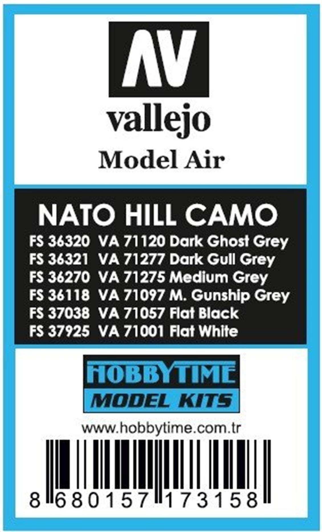 Hobbytime Vallejo Model Aır-Nato Hıll 2 Camo Boya Seti -6 Ad