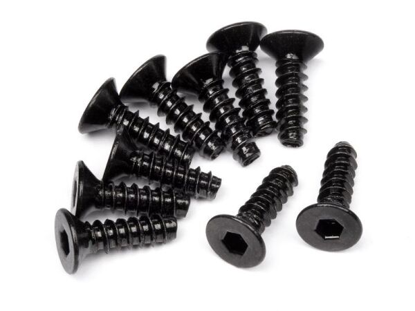 TP. FLAT HEAD SCREW M3x10mm (HEX SOCKET/10pcs)