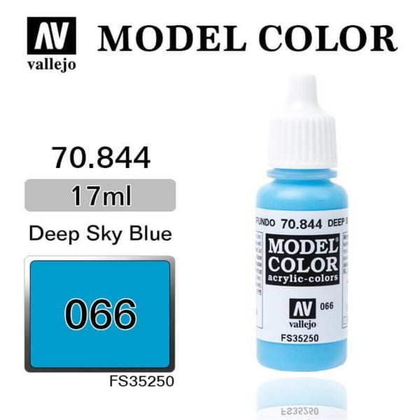 Vallejo 70844 17 ml. (66) Deep Sky Blue-Matt, Model Color Serisi Model Boyası