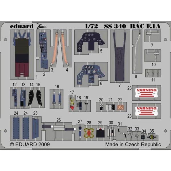 Eduard Ss340 1/72 Ölçek, Bac Lıghtnıg F.1A S.A. Detay Seti - Trum