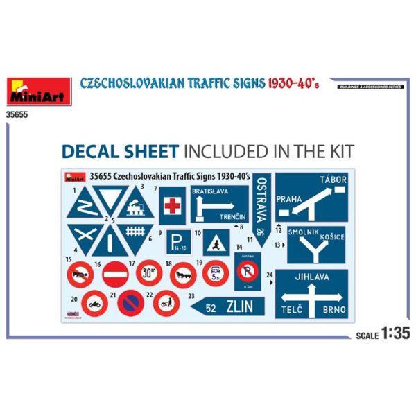 MiniArt Çekoslovak Trafik İşaretleri 1930-40’lar