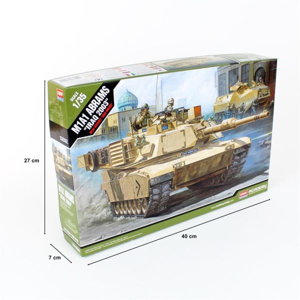 Academy 13202 1/35 Ölçek, M1A1 Abrams Iraq 2003 Tank, Plastik Model kiti