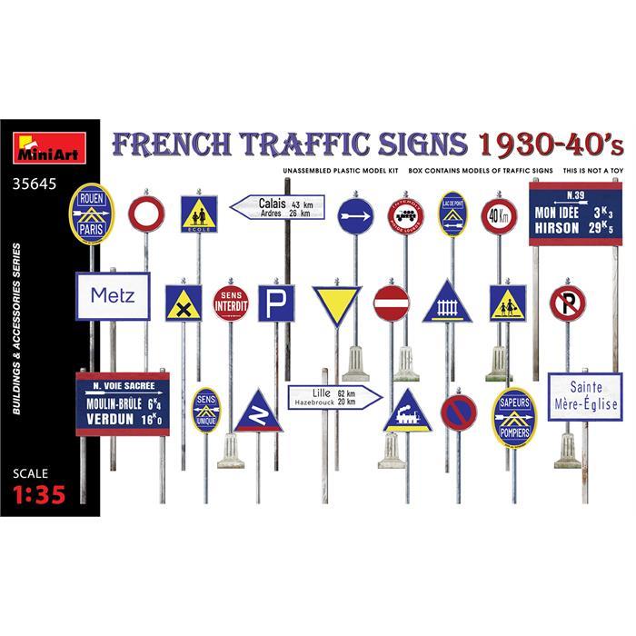 MiniArt Fransa Trafik İşaretleri 1930-40