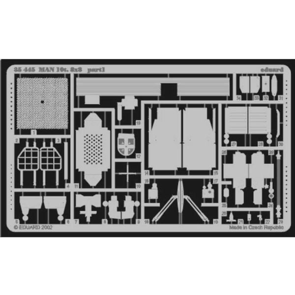 Eduard 35445 1/35 Ölçek, Man 10T I 8X8 Detay Seti - Std.Photo Et