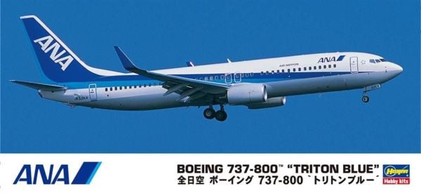 Hasegawa 37 10737 1/200 Ölçek, Boeing 737-800 ANA (Triton Blue), Yolcu Uçağı, Plastik Model kiti