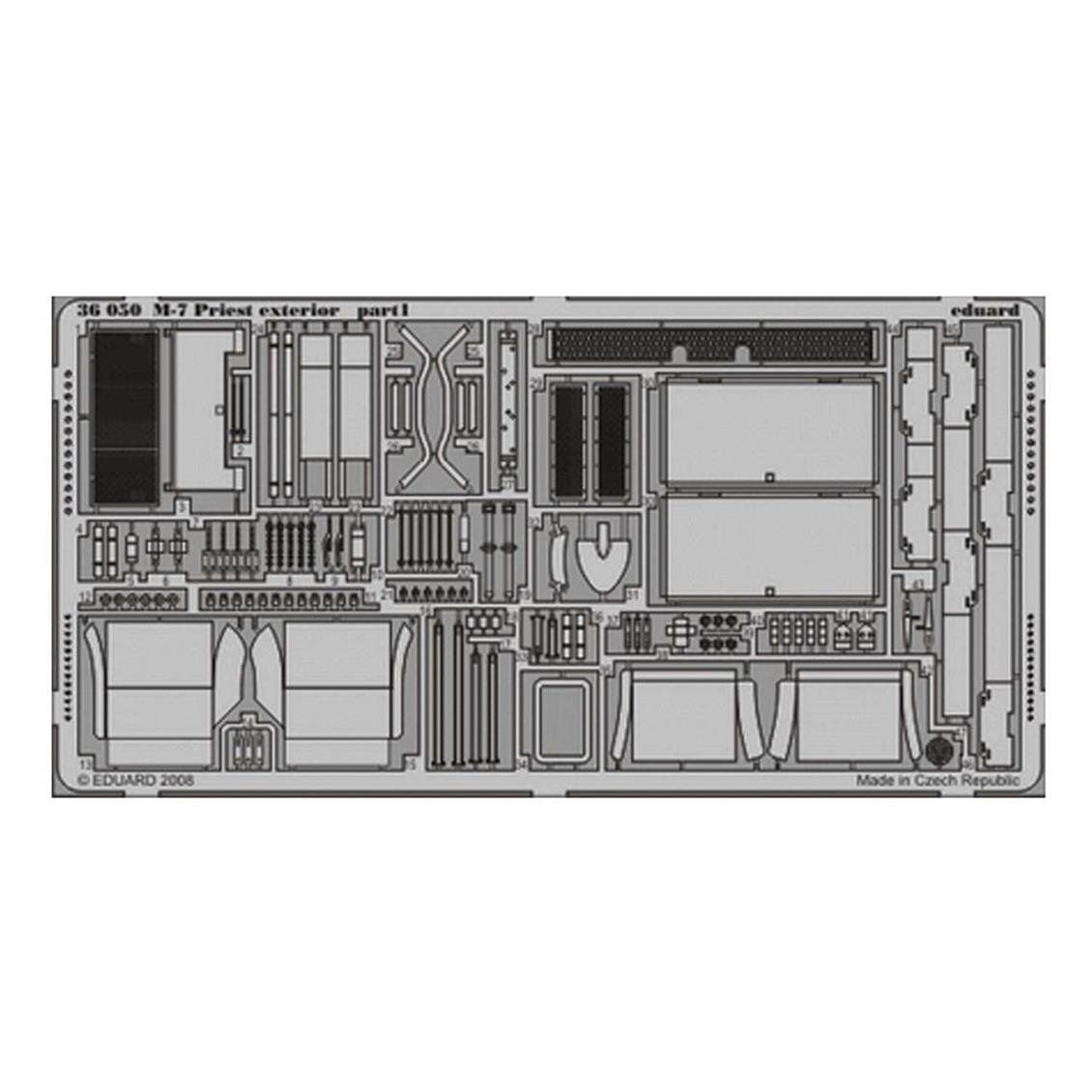 Eduard 36050 1/35 Ölçek, M-7 Dış Detay Seti - Std.Photo Etched S