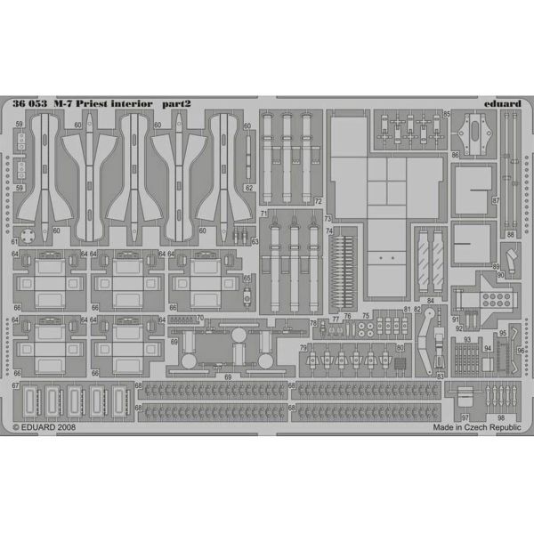 Eduard 36053 1/35 Ölçek, M-7 İç Detay Seti - Std.Photo Etched Se