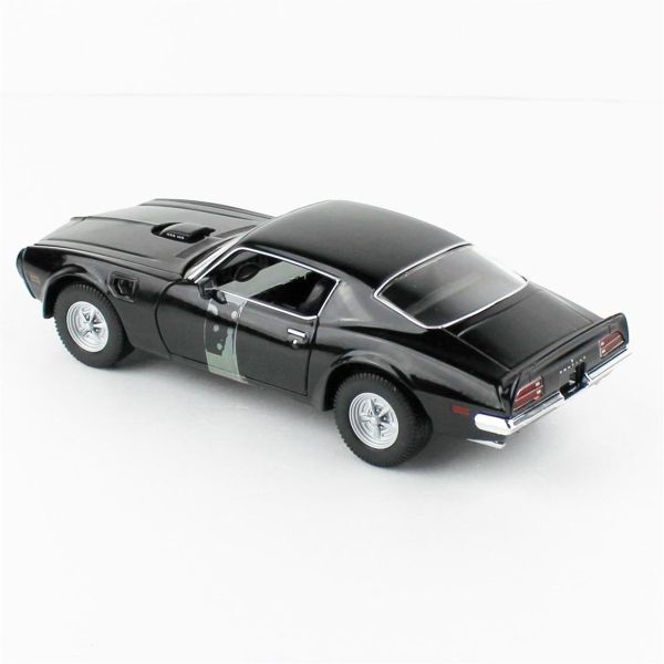 Welly 24075 1/24 Ölçek, 1972 Pontiac Firebird Trans Am, Siyah, Sergilemeye Hazır Metal Araba Modeli