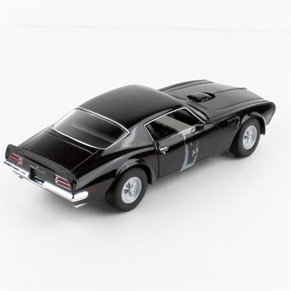 Welly 24075 1/24 Ölçek, 1972 Pontiac Firebird Trans Am, Siyah, Sergilemeye Hazır Metal Araba Modeli