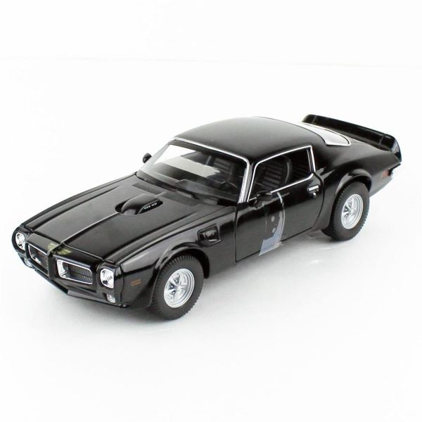 Welly 24075 1/24 Ölçek, 1972 Pontiac Firebird Trans Am, Siyah, Sergilemeye Hazır Metal Araba Modeli