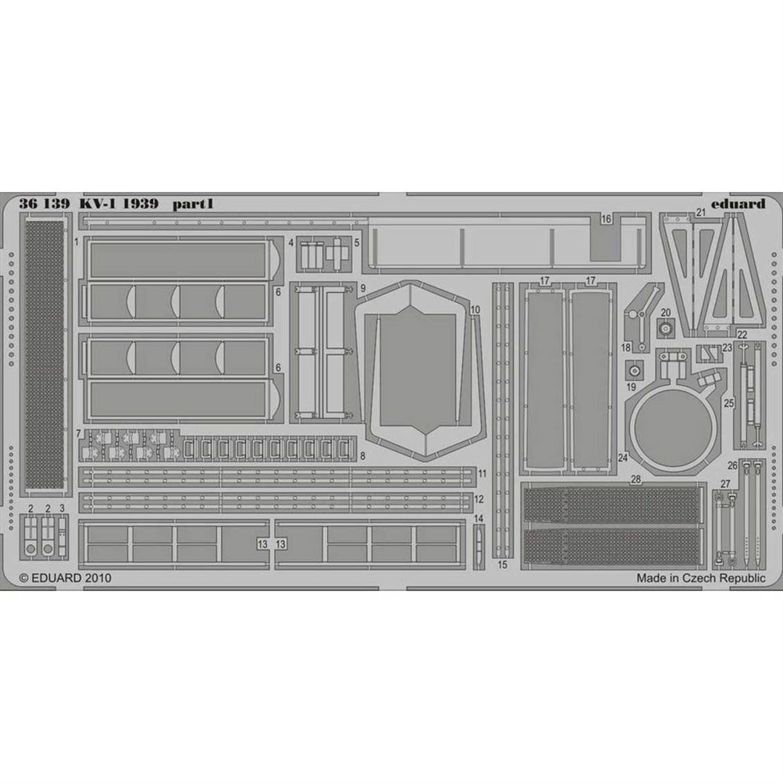 Eduard 36139 Kv-1 1939 - For Tru- Std.Photo Etched Sets