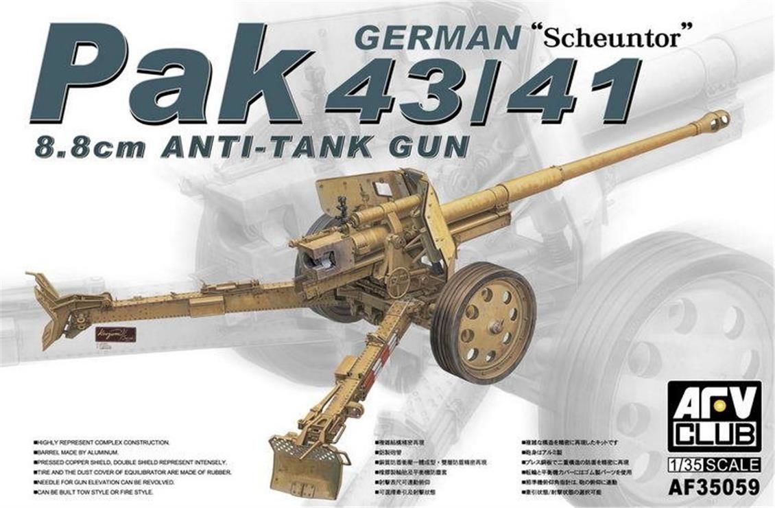 AFV Club AF35059 1/35 Ölçek, German 88mm PAK-43/41 Top, Plastik Model kiti