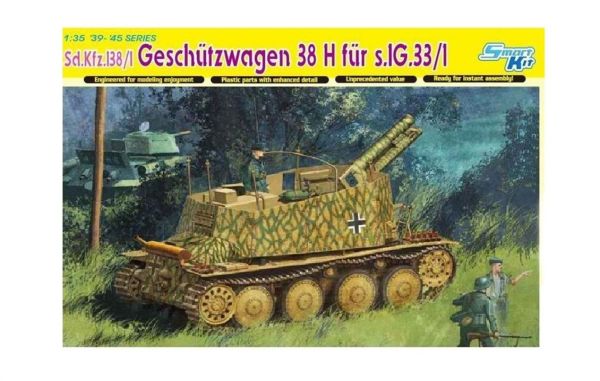 Dragon 6470 1/35 Ölçek, Sd.Kfz.138/1 Geschützwagen 38H Obüs Topu Plastik Model Kiti