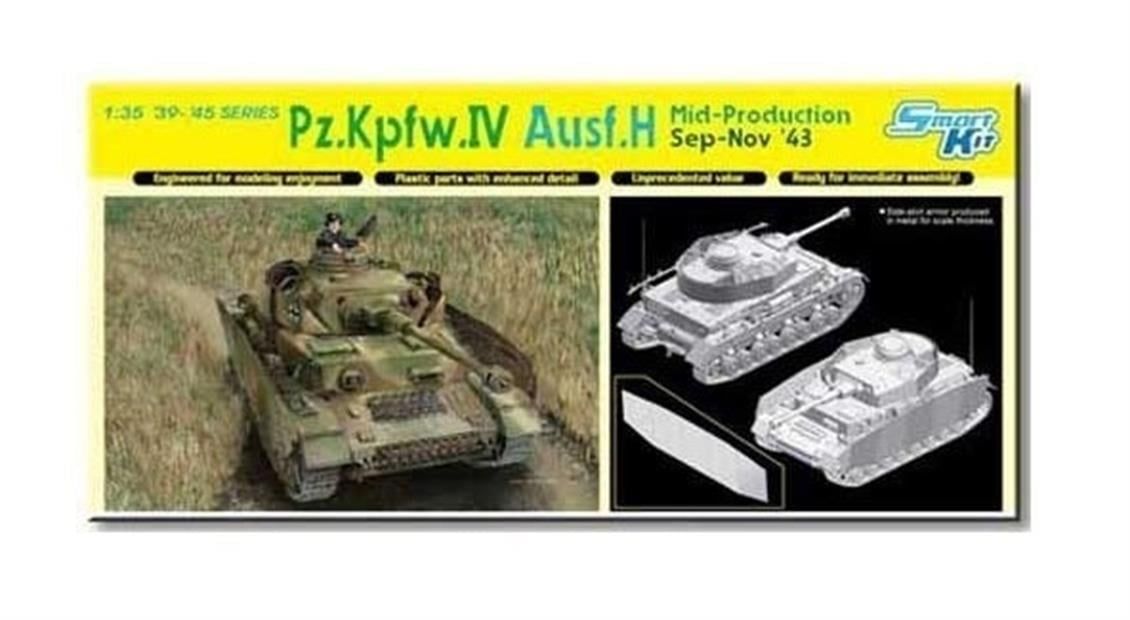 Dragon 6526 1/35 Ölçek, Pz.Kpfw.IV Ausf.H Tankı Plastik Model Kiti