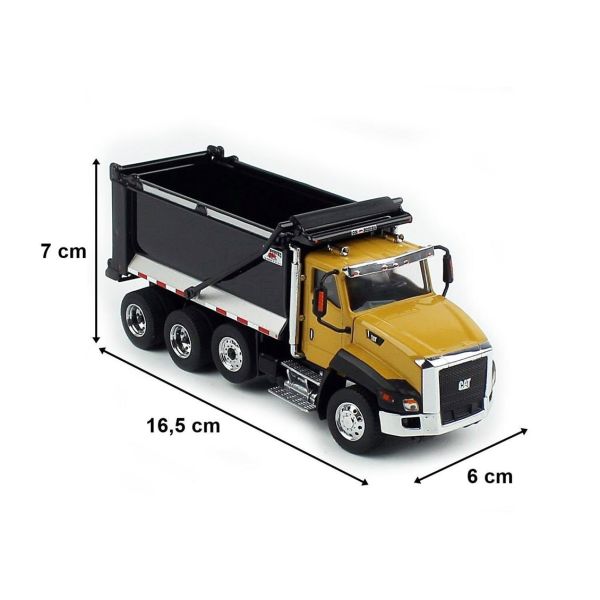 Diecast Masters 85668 1/50 Ölçek, Cat CT660 SBFA Damperli Kamyon, Sergilemeye Hazır Metal İş Makinası Modeli