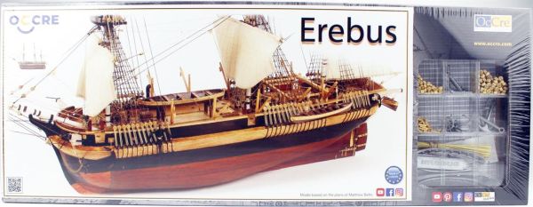 Occre 12009 1/75 Ölçek, HMS Erebus Yelkenli Tekne Ahşap Model Kiti