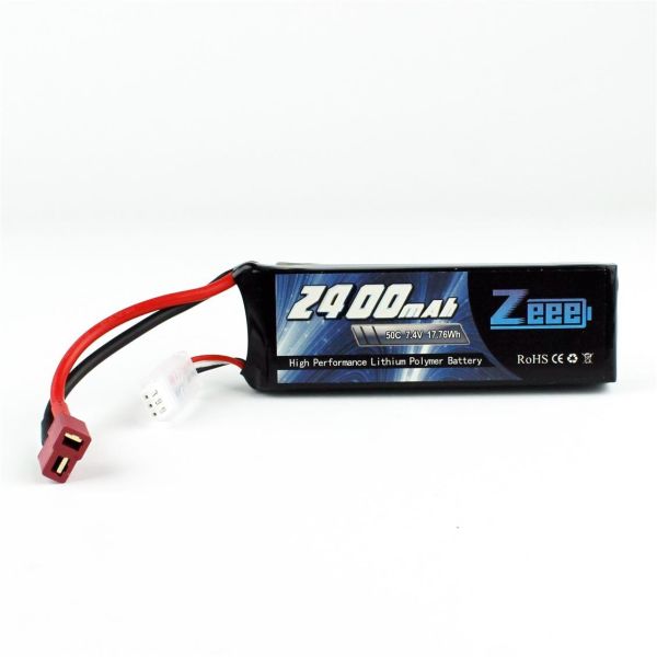 Zeee Power 2S, 7.4 Volt, 2400 mAh, 50C, T-Deans Fişli, Li-Po Pil Grubu