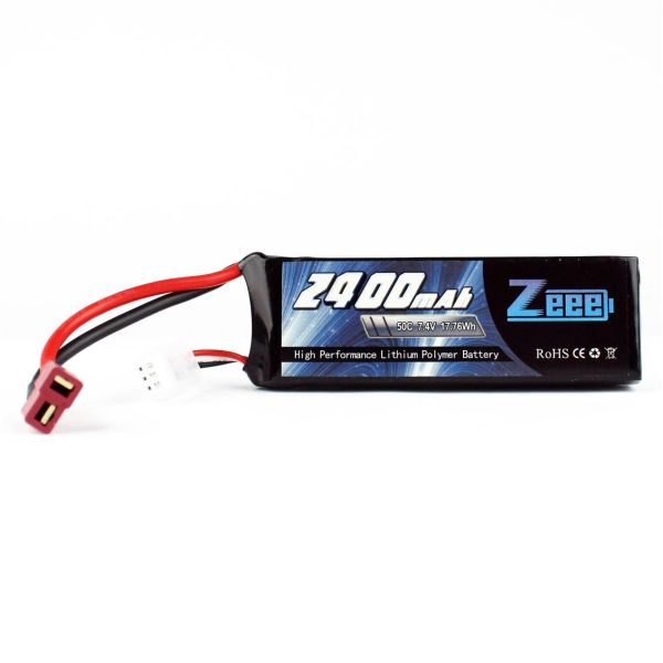 Zeee Power 2S, 7.4 Volt, 2400 mAh, 50C, T-Deans Fişli, Li-Po Pil Grubu