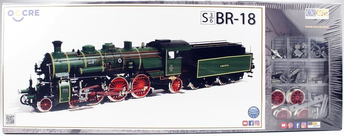 Occre 54002 1/32 Ölçek, Bavarian BR-18 Buharlı Lokomotif Ahşap Model Kiti