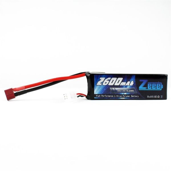 Zeee Power 2S, 7.4 Volt, 2600 mAh, 50C, T-Deans Fişli, Li-Po Pil Grubu