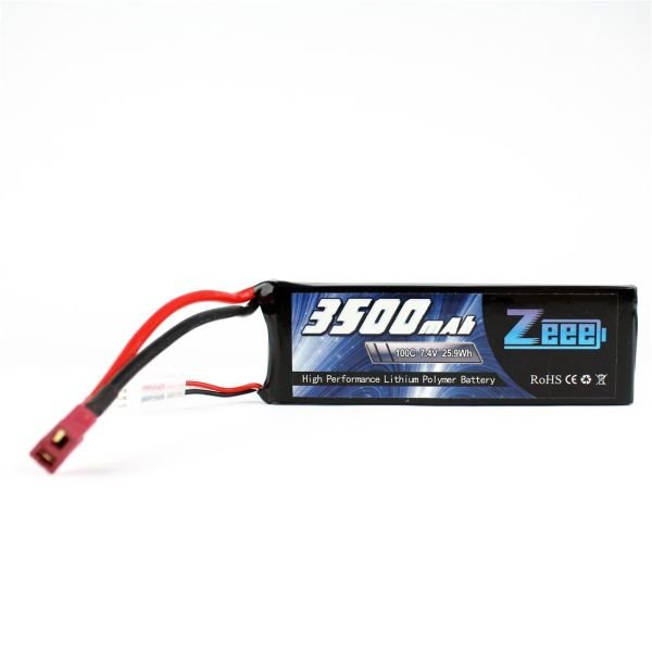 Zeee Power 2S, 7.4 Volt, 3500 mAh, 100C, T-Deans Fişli, Li-Po Pil Grubu