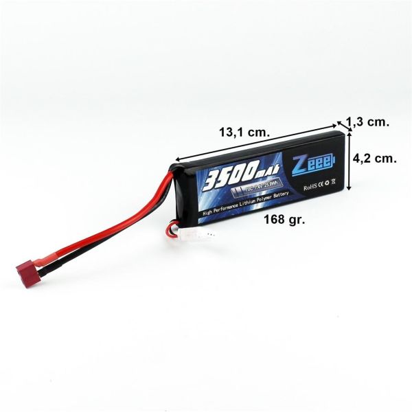 Zeee Power 2S, 7.4 Volt, 3500 mAh, 70C, T-Deans Fişli, Li-Po Pil Grubu