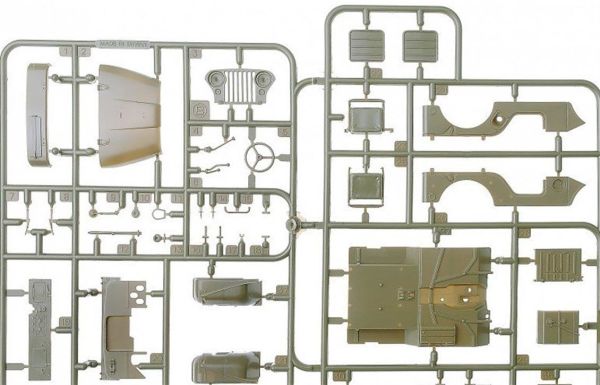 AFV Club AF35S19 1/35 Ölçek, M38AIC 1/4T 106mm Rec.Rifle Tepmesiz Toplu Askeri Arazi Aracı, Plastik Model kiti