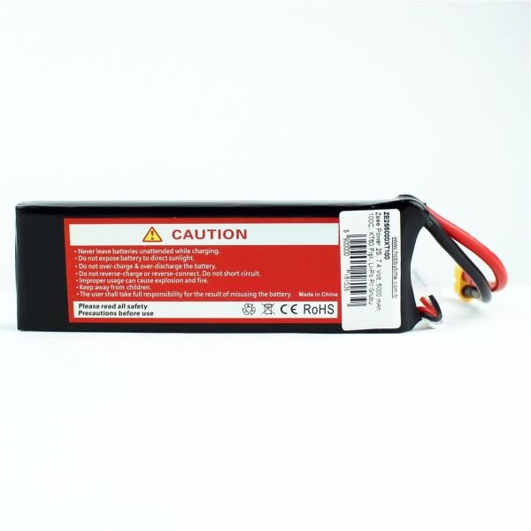 Zeee Power 2S, 7.4 Volt, 5000 mAh, 100C, XT60 Fişli, Li-Po Pil Grubu