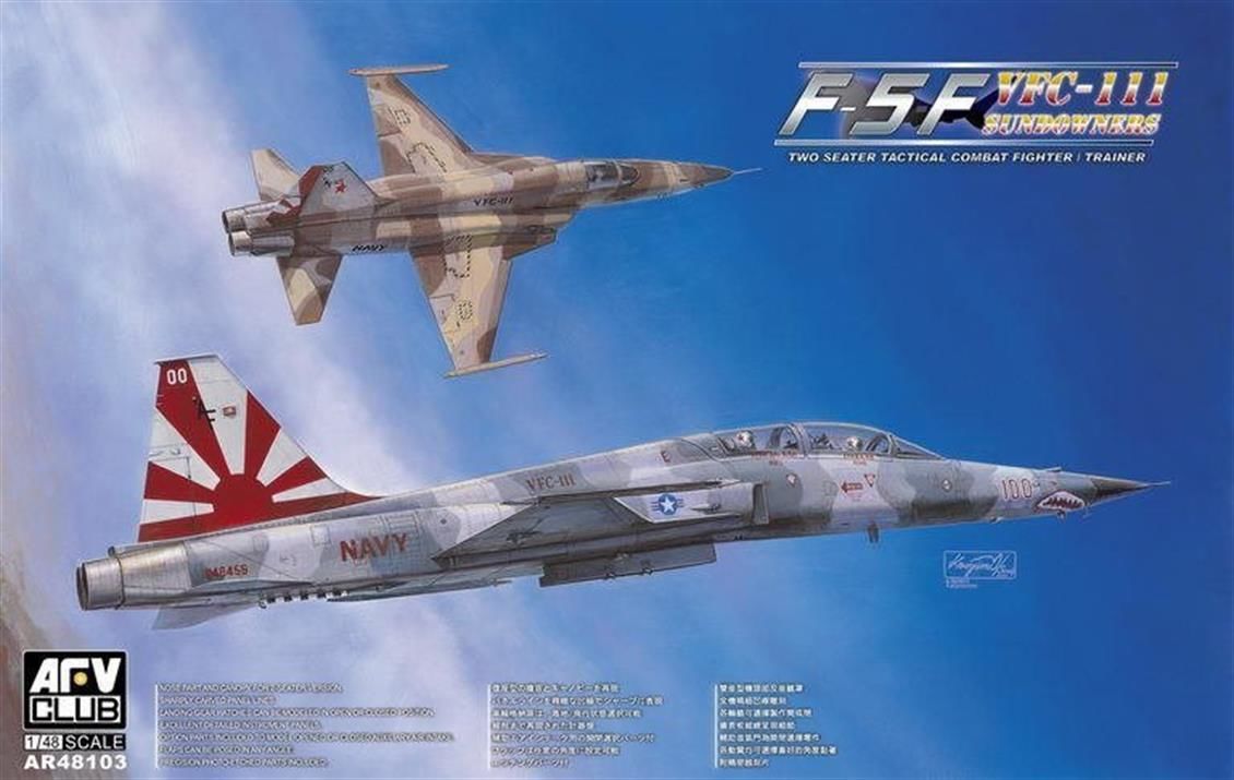 AFV Club AR48103 1/48 Ölçek, F-5F Tiger II (Shark Nose) Savaş Uçağı, Plastik Model kiti