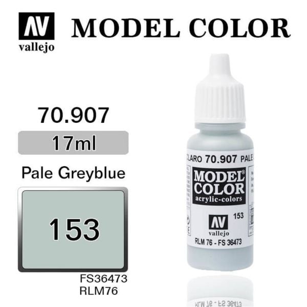 Vallejo 70907 17 ml. (153) Pale Greyblue-Matt, Model Color Serisi Model Boyası