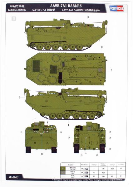 HobbyBoss 82417 1/35 Ölçek, AAVR-7A1 Amfibi Hücum Aracı Maketi