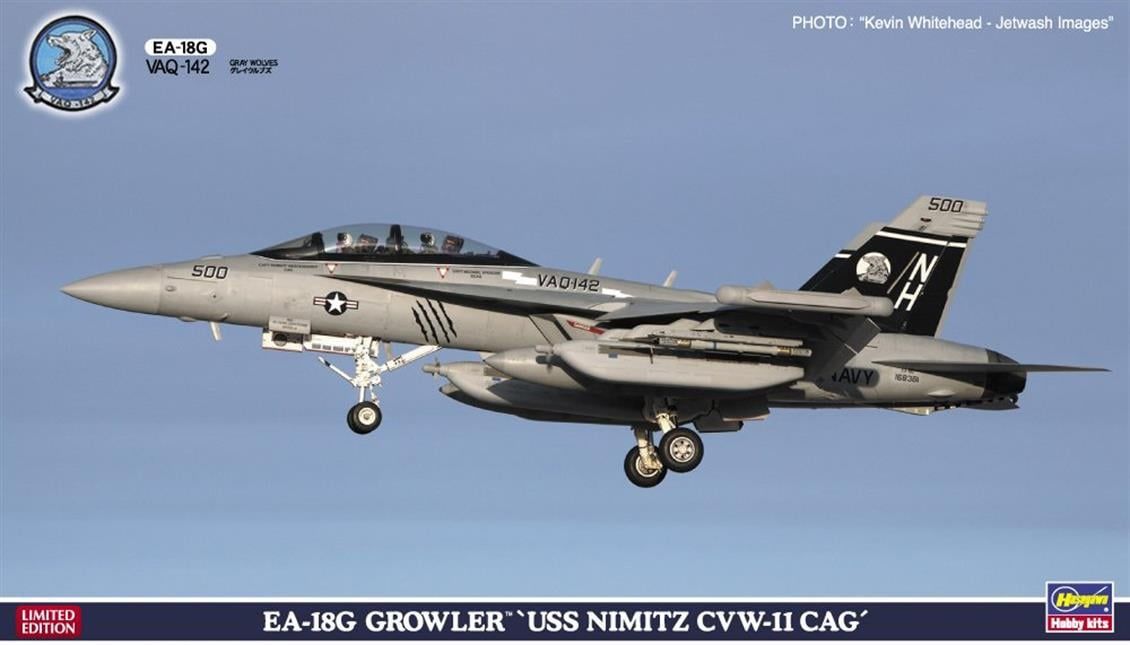 Hasegawa SP369 52169 1/72 Ölçek, EA-18G Growler (USS Nimitz CVW-11 CAG), Savaş Uçağı, Plastik Model kiti