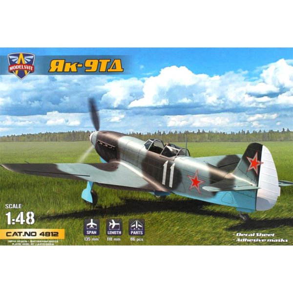 Modelsvit MSVIT4812 1/48 Ölçek, YAK-9TD Sovyet Avcı Uçağı, Plastik Model kiti