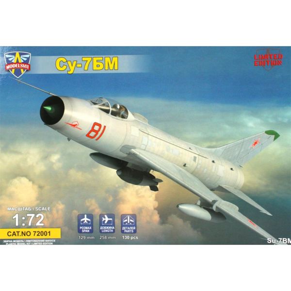 Modelsvit MSVIT72001 1/72 Ölçek, SUKHOI SU-27BM Sovyet Avcı Uçağı, Plastik Model kiti