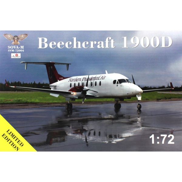 Modelsvit SVM-72004 1/72 Ölçek, Beechcraft 1900 D Northern Thunderbird Hava Yolları Yolcu Uçağı, Plastik Model kiti