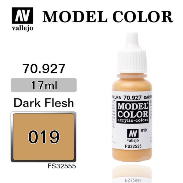 Vallejo 70927 17 ml. (19) Dark Flesh-Matt, Model Color Serisi Model Boyası