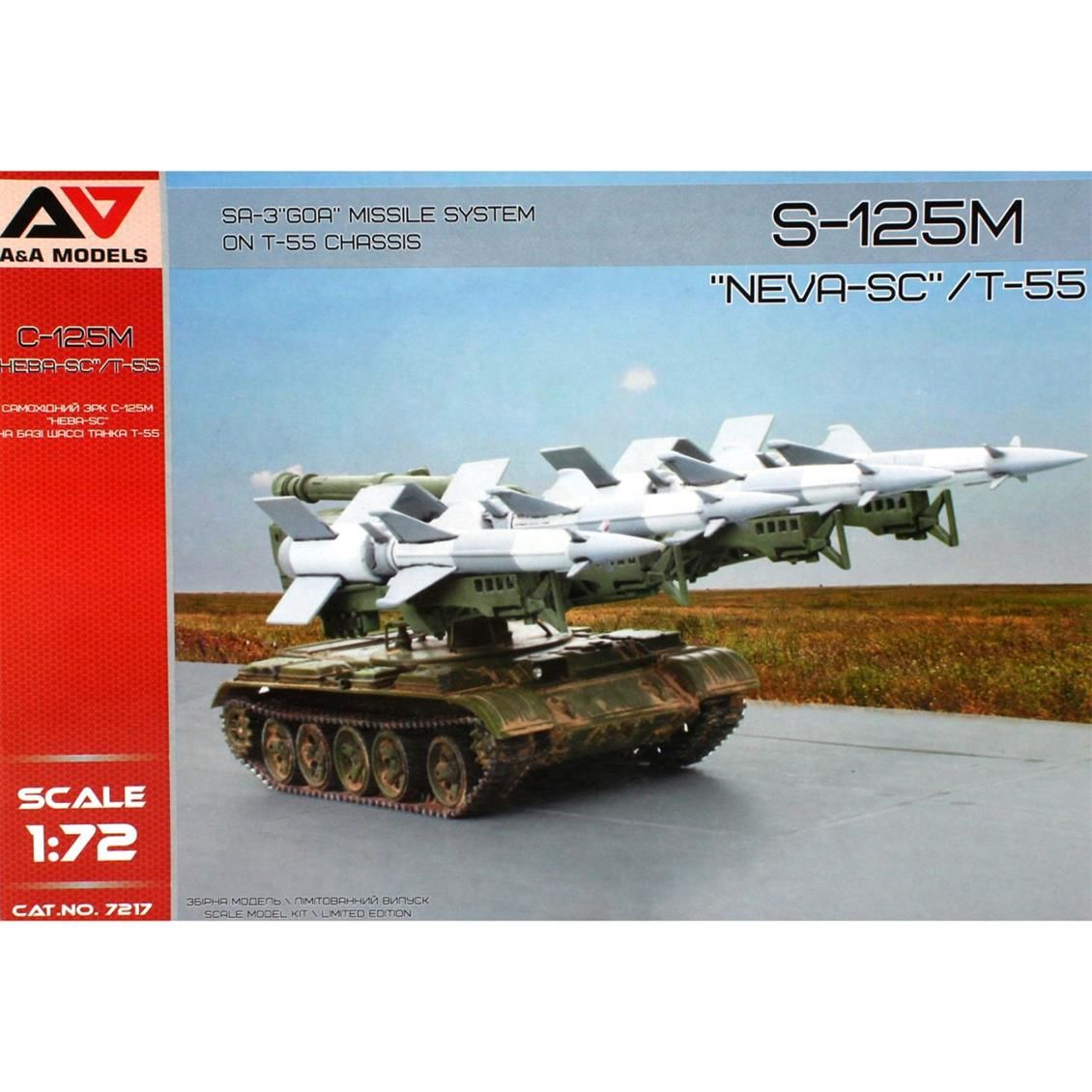 Modelsvit AAM7217 1/72 Ölçek, SA-3 GOA t-55 Mobil Hava Savunma Sistemi, Plastik Model kiti