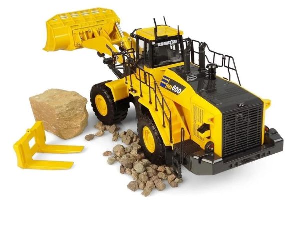 Universal Hobbies UH8153 1/50 Ölçek, Komatsu WA600-8 Tekerlekli Loder, Sergilemeye Hazır Metal İş Makinası Modeli