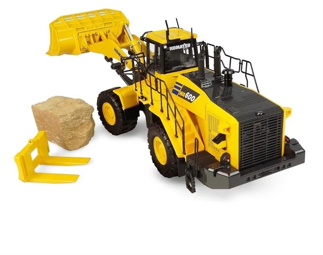 Universal Hobbies UH8153 1/50 Ölçek, Komatsu WA600-8 Tekerlekli Loder, Sergilemeye Hazır Metal İş Makinası Modeli