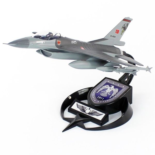 AkbaModel 1/48 Ölçek, F-16 Atmaca Filo Muharip Savaş Uçağı, Sergilemeye Hazır Standlı Model