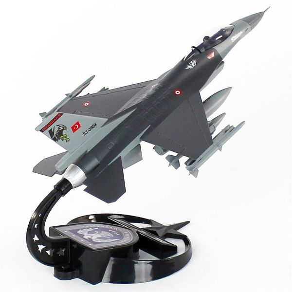 AkbaModel 1/48 Ölçek, F-16 Atmaca Filo Muharip Savaş Uçağı, Sergilemeye Hazır Standlı Model